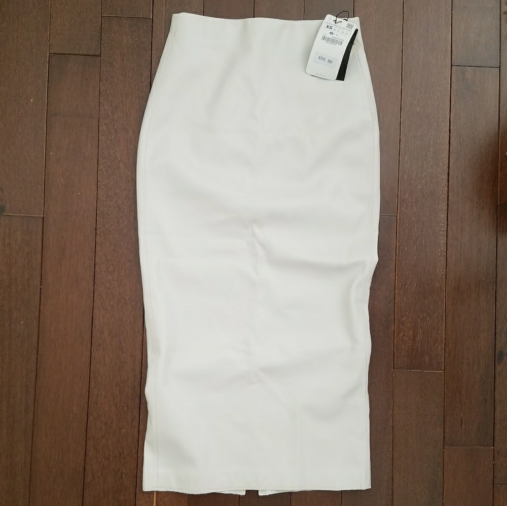 Zara Women Leather Pencil Skirt